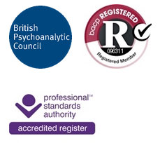 Member of British Psychoanalytic Council, BACP registered, Professional Standards Authority registered